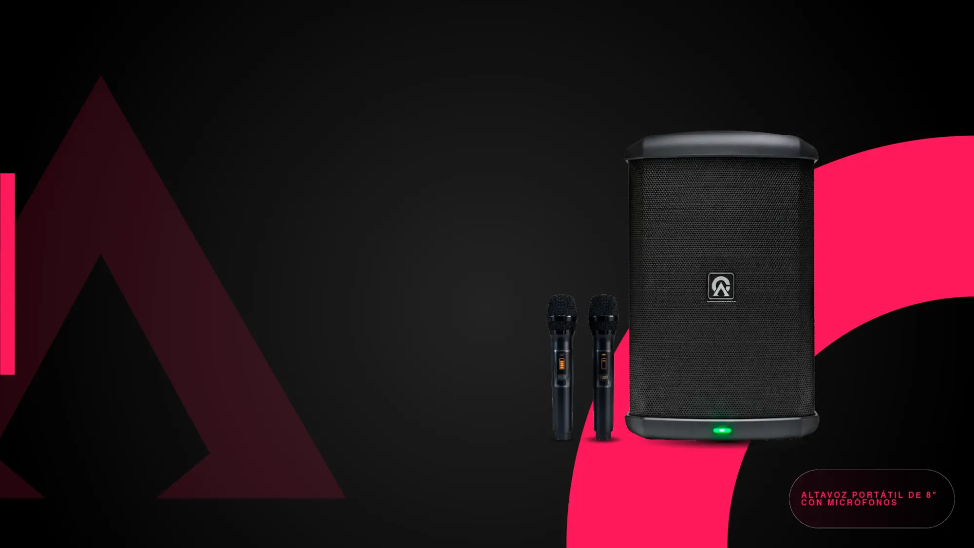 MX-E, altavoz multiuso profesional de 8 pulgadas con entradas para micrófono e instrumento